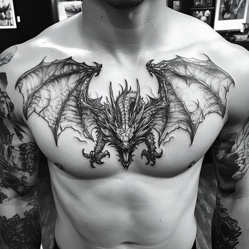 Colorful Chest Piece Tattoo Tattoo Artistry Set