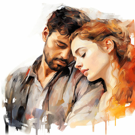 Clipart sharing in the style of Oil painting