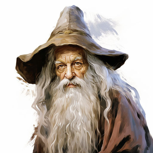 Wizard clipart in Oil painting style