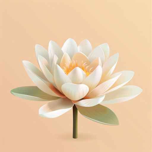 Lotus flower illustration in realistic style with random background