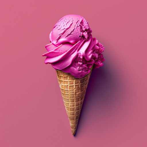 Striking cone on bright magenta backdrop