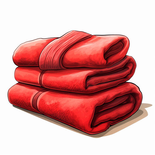 Towel in Chiaroscuro Art on white background