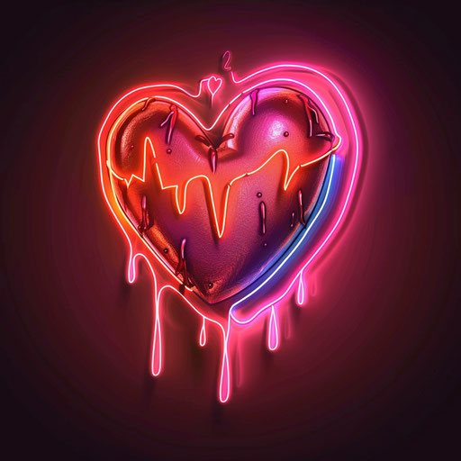 Modern flat tattoo sketch of a crying heart