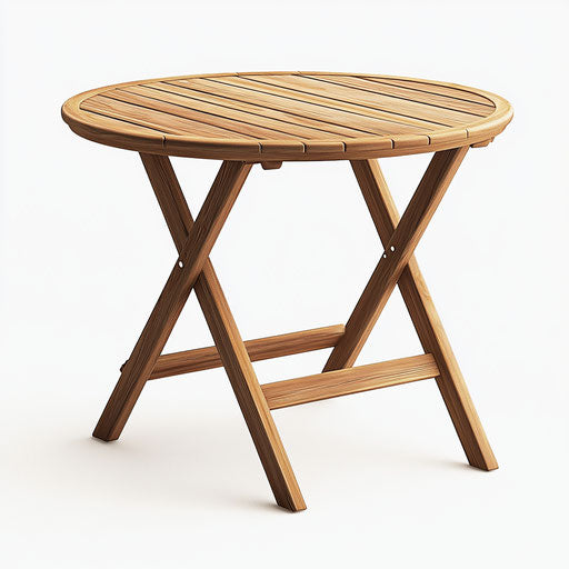 3D Patio Table with flat white background, isolated clipart