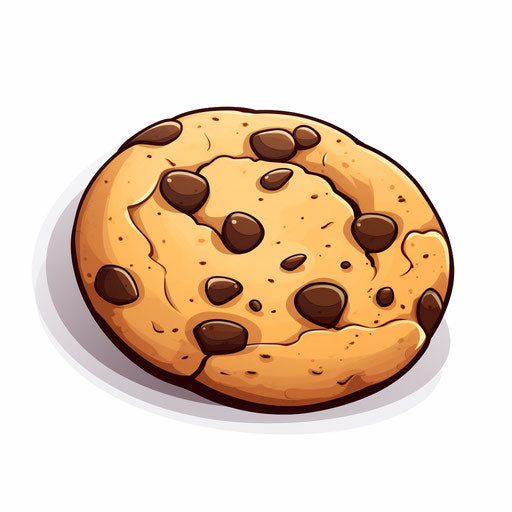 Minimalist style cookie illustration on white background