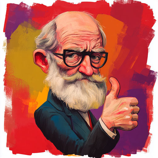 Print-Ready Wilhelm Wundt Caricature Clipart in PDF Format