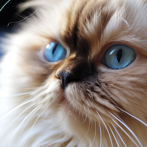 Himalayan cat closeup of the face