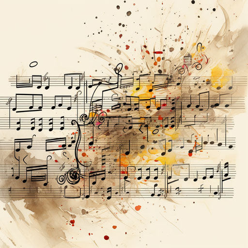 Music notes on a stave