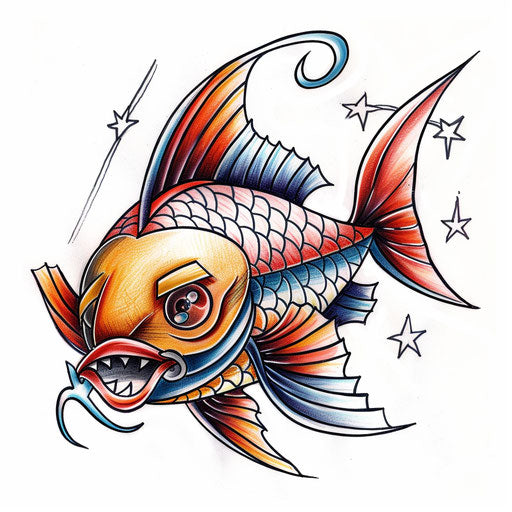 Sketch of an old school sailor tattoo