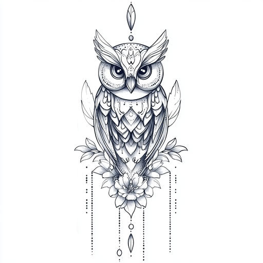 Owl Neck Tattoo Tattoo Sketch Collection