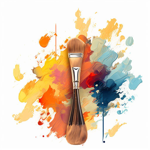Clipart painted in the style of oil painting, on white background