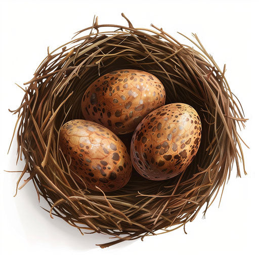 Nest clipart in a photorealistic style on flat white background