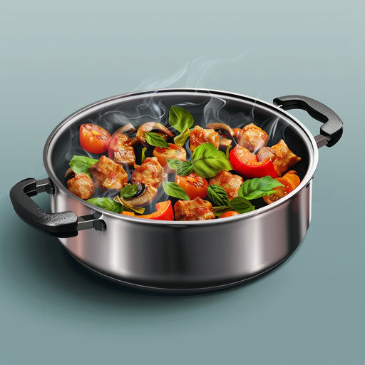 Cooking clipart with realistic background, soft focus, light texture
