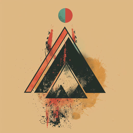 Minimalist tattoo of a pyramid in clipart style