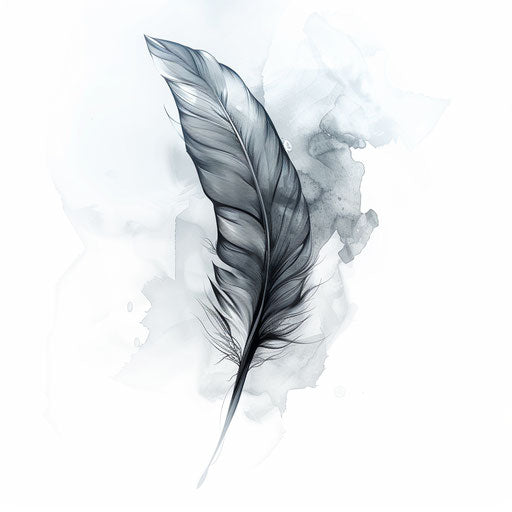 Feather smoke in soft gray gradients on clear white background