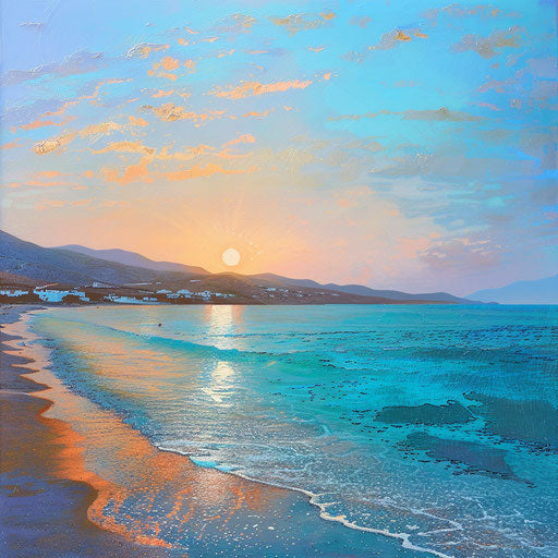 Golden Beach at sunrise, Greece