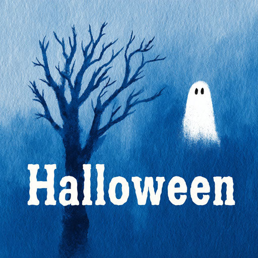 Spooky Tree and Ghost for Halloween