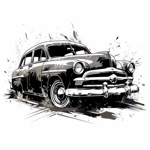 Classic car coloring pages