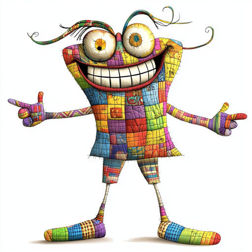 Versatile Quilt Caricature Clipart for All Occasions