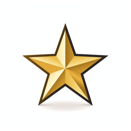 Star clipart PNG in the Minimalist style, on a white background