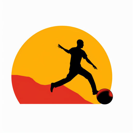 Minimalist style kickball clipart on white background