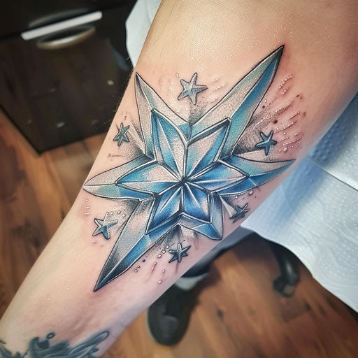 Icy nautical star: light blue, white, silver blend