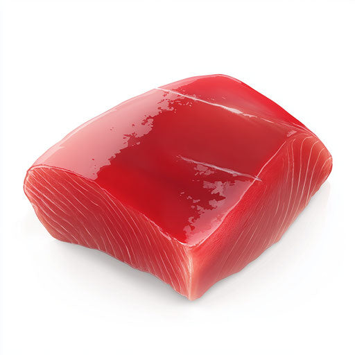 3D tuna on flat white background, isolated clipart