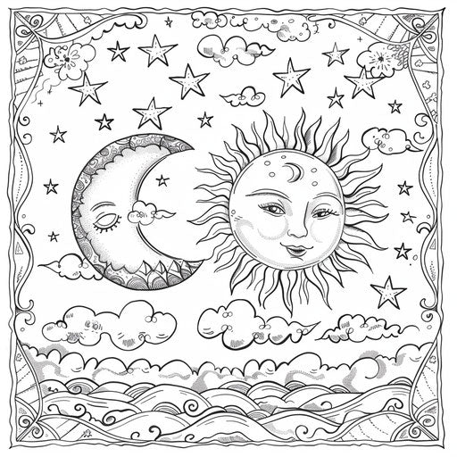 Celestial play of sun and moon