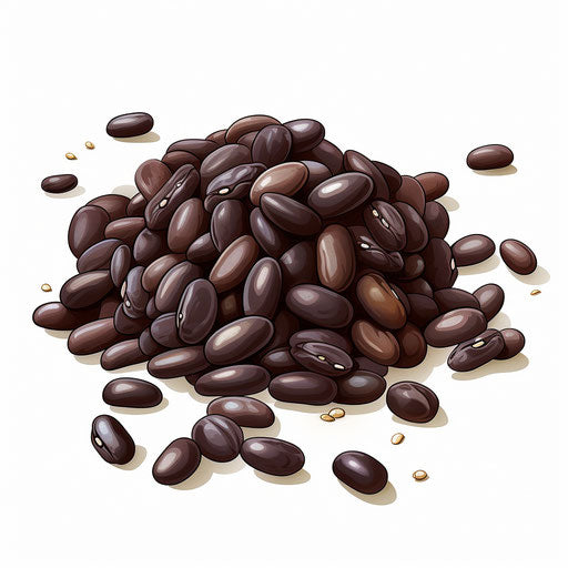 Beans clipart in the style of Chiaroscuro Art, on a white background