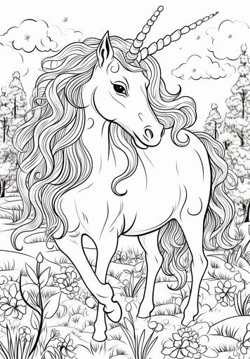 Skill-Enhancing Unicorn Coloring Pages - Kids' Growth