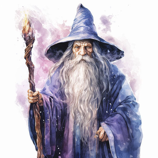 Wizard illustration in the style of oil painting