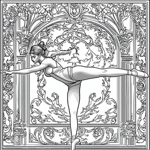 Creative Gymnastics Coloring Page Coloring Pages