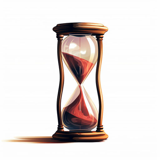 Illustration of timer in the style of Chiaroscuro Art, on white background