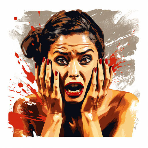 Warning clipart in the style of Oil painting