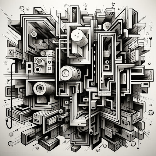 Abstract geometrical pattern with negative space