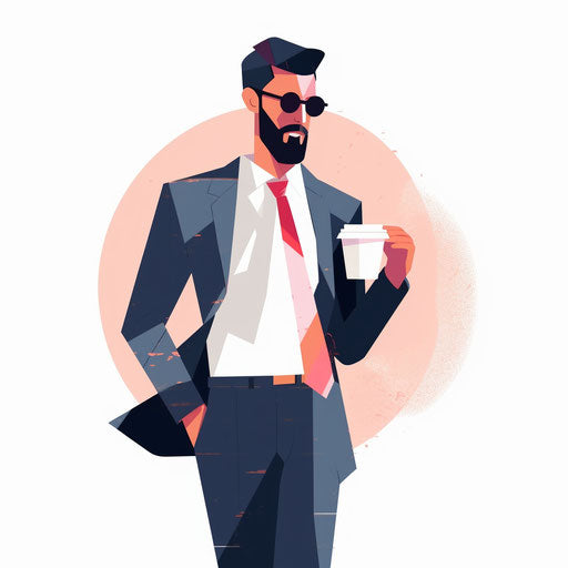 Tuesday clipart in Minimalist style, on white background