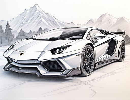 Coloring of a sports car, m42 mount style, tivadar csontváry kosztka, dansaekhwa, andrzej sykut 31:24