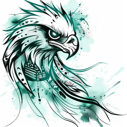Simplistic tattoo sketch of a Mexican eagle