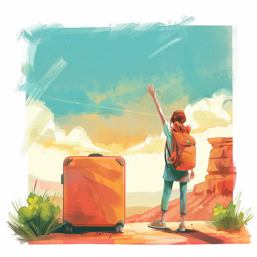 Realistic goodbye illustration on flat white background