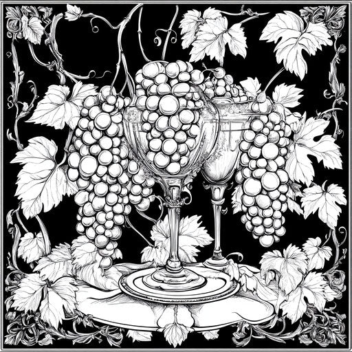 Glamorous grapes in an elegant setting