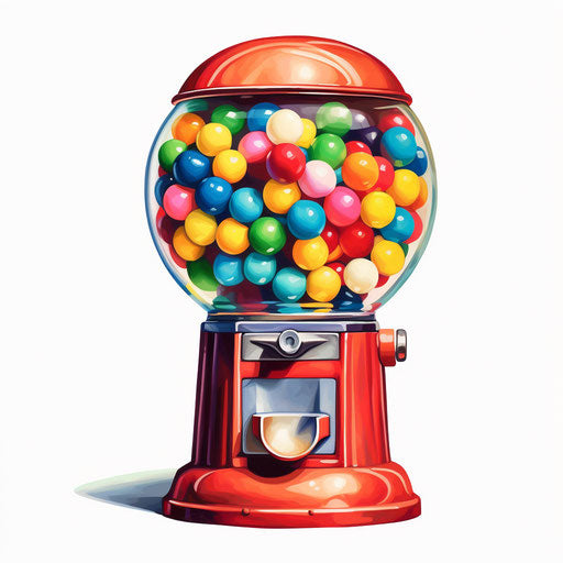 Gumball machine in Oil painting style