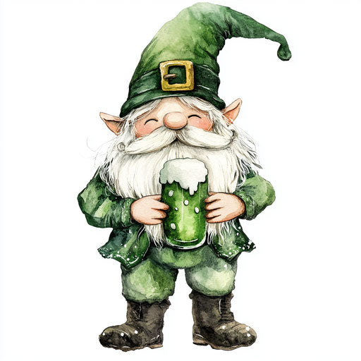 St Patrick's Day Gnome with Green Beer