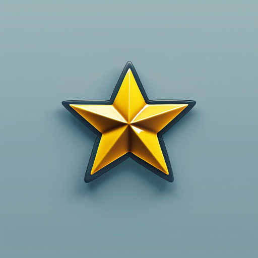 Star clipart with flat random background in realistic style