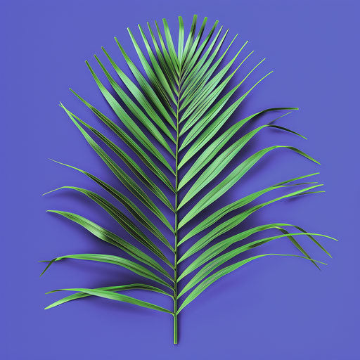 Realistic Palm Sunday clipart on royal blue background