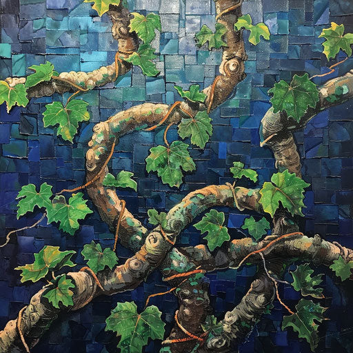 Intertwined vines representing growth