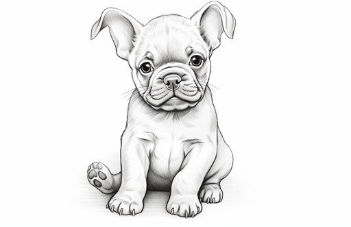 Cute puppy stuck with perfect line work, 2D 17:11