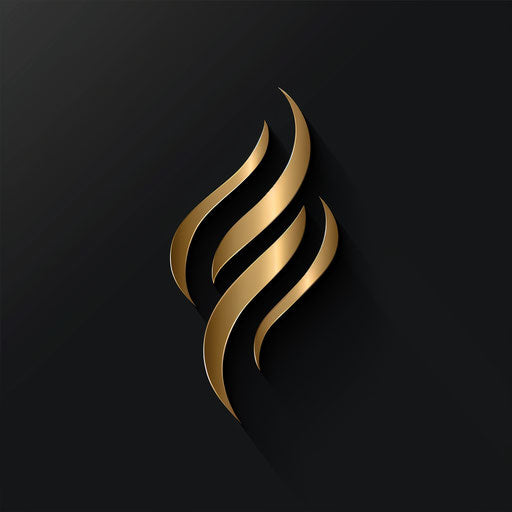Luxury new logo with gold accents on black background