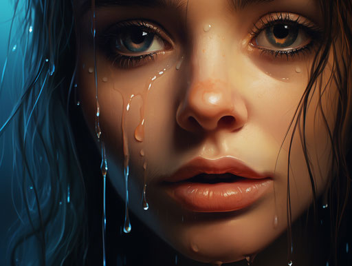 Tears of love in eyes, pantonepunk style, inspiring