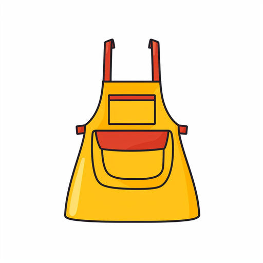 Apron clipart in Minimalist style, on white background
