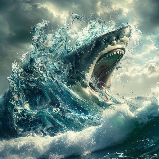 Shark shaped by ocean waves